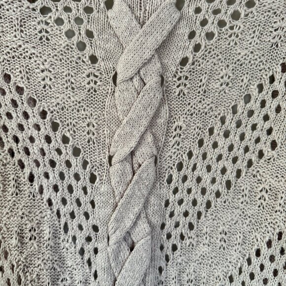 Maurices Womens Open Front Crochet Cardigan Pink Sweater Size M - Picture 7 of 12